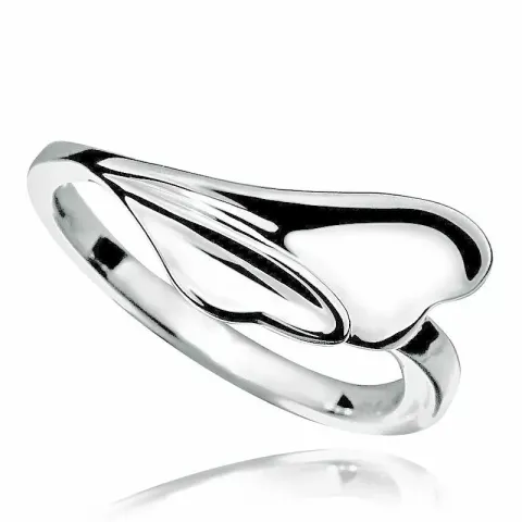 Blank abstrakt ring i silver