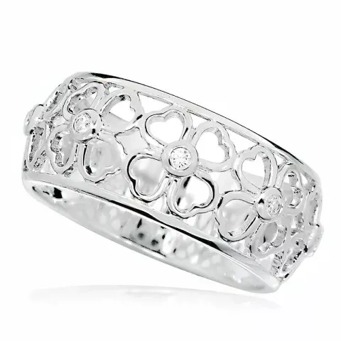 Bred hjärta ring i silver