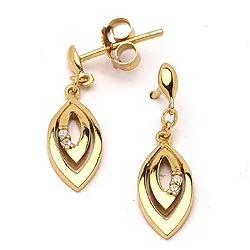 Droppe örhängen i förgyllt silver