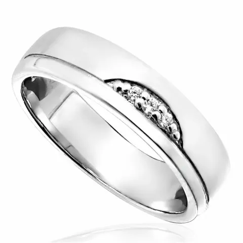 vit zirkon ring i rhodinerat silver