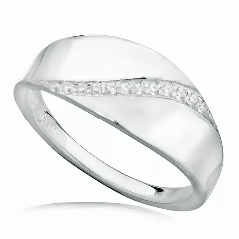 vit zirkon ring i rhodinerat silver