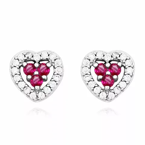 hjärta örhängestift i silver