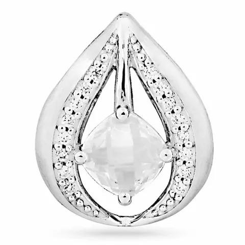 droppe hängen i rhodinerat silver