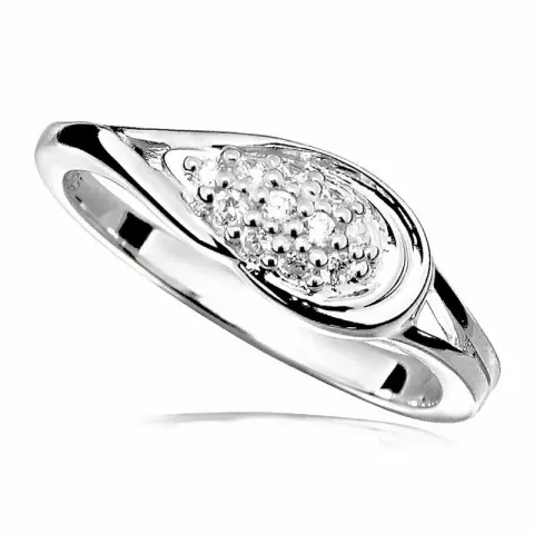 Ringar: droppe ring i rhodinerat silver