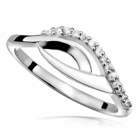 oval zirkon ring i rhodinerat silver