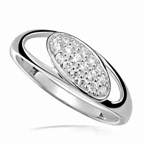Oval strukturerad ring i rhodinerat silver
