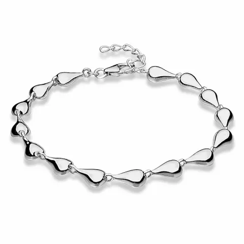 Elegant droppe armband i rhodinerat silver