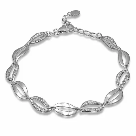 zirkon armband i rhodinerat silver