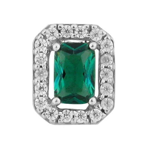 fyrkantigt hängen i rhodinerat silver