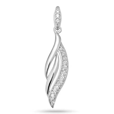 blad hängen i rhodinerat silver
