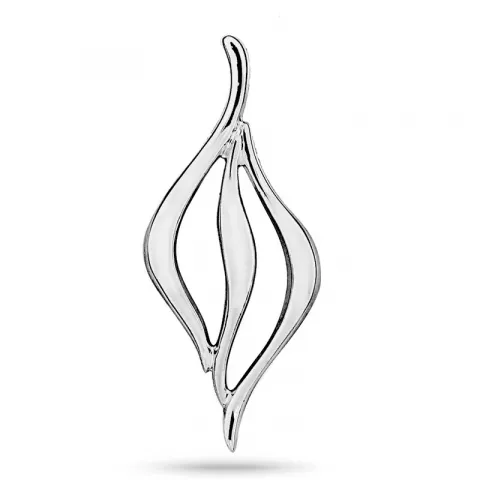 abstrakt hängen i rhodinerat silver