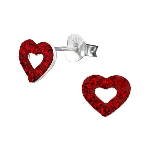 Hjärta örhängen i silver