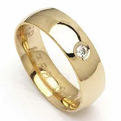 Vigselsring från rs of scandinavi i 8 karat guld 0,03 ct