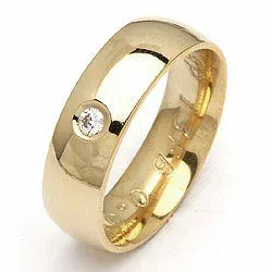 Vigselsring från rs of scandinavi i 8 karat guld 0,03 ct