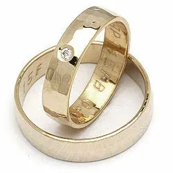 Vigselsringe från rs of scandinav i 8 karat guld 0,02 ct