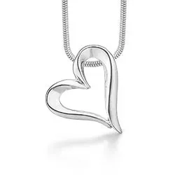 RS of Scandinavia hjärta hängen med halskedja i silver