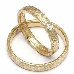 Vigselsringe från rs of scandinav i 8 karat guld 0,02 ct