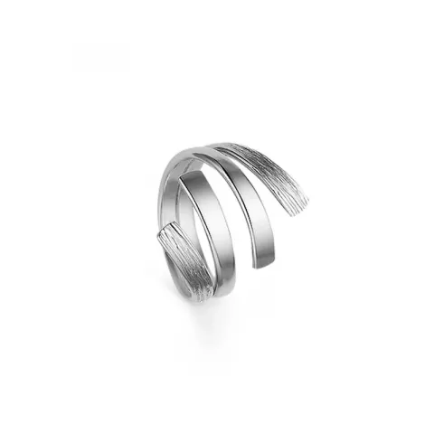 rå och blank RS of Scandinavia ring i silver