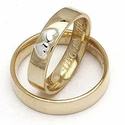 Vigselsringe från rs of scandinav i 8 karat guld- och vitguld