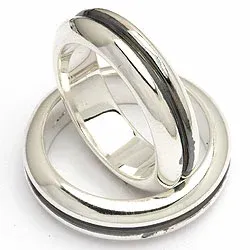 Vigselsringe från rs of scandinav i oxiderat sterlingsilver