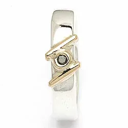 Vigselsring från rs of scandinavi i silver och vanl. guld 0,03 ct