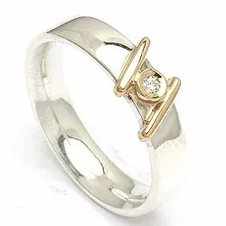 Vigselsring från rs of scandinavi i silver och vanl. guld