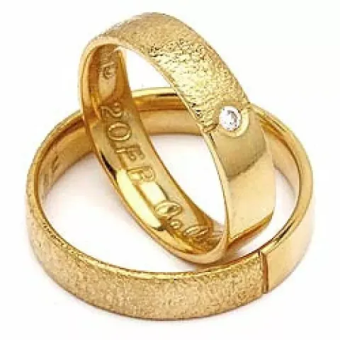 Vigselsringe från rs of scandinav i 8 karat guld 0,02 ct