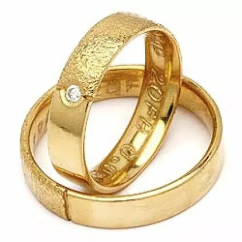 Vigselsringe från rs of scandinav i 8 karat guld 0,02 ct