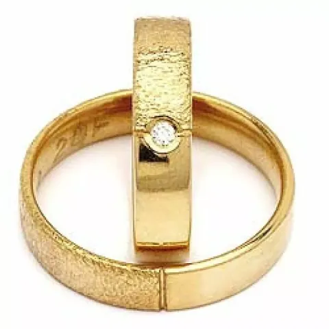 Vigselsringe från rs of scandinav i 8 karat guld 0,02 ct