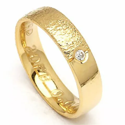 Vigselsring från rs of scandinavi i 8 karat guld 0,02 ct