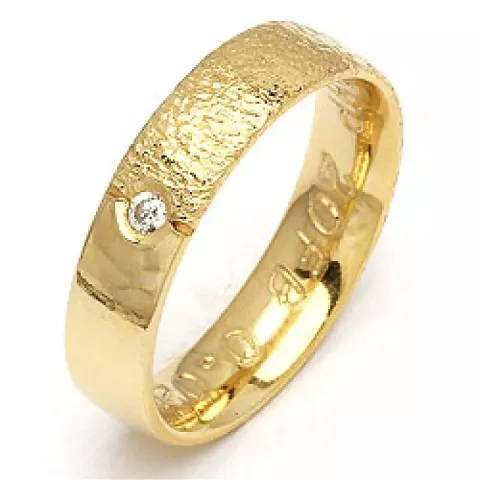 Vigselsring från rs of scandinavi i 8 karat guld 0,02 ct