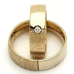 Vigselsringe från rs of scandinav i 8 karat guld 0,03 ct