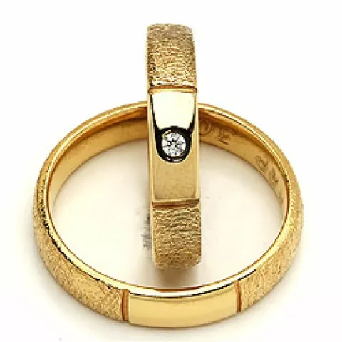 Vigselsringar i 14  karat guld 0,02 ct