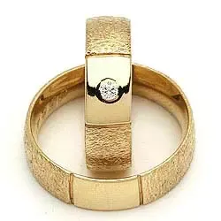 Vigselsringe från rs of scandinav i 8 karat guld 0,03 ct