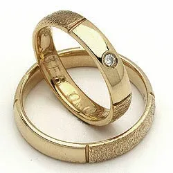 Vigselsringe från rs of scandinav i 14  karat guld 0,02 ct