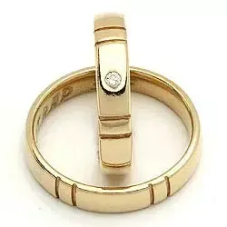 Vigselsringe från rs of scandinav i 8 karat guld 0,02 ct