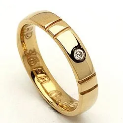 Vigselsring från rs of scandinavi i 8 karat guld 0,02 ct