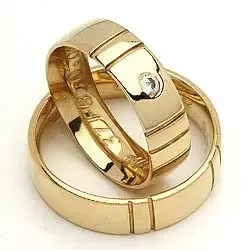 Vigselsringe från rs of scandinav i 8 karat guld 0,02 ct