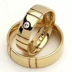 Vigselsringe från rs of scandinav i 8 karat guld 0,02 ct