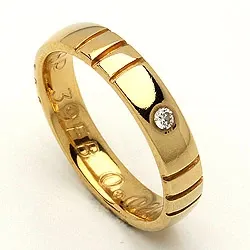 Vigselsring från rs of scandinavi i 14  karat guld 0,02 ct