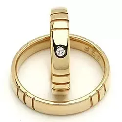 Vigselsringe från rs of scandinav i 8 karat guld 0,02 ct