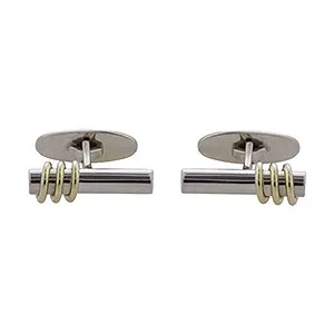 RS of Scandinavia manschettknappar i silver med 14 karat guld