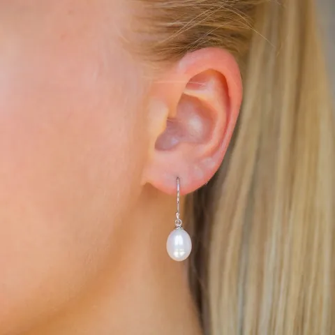8-8,5 mm pärla örhängen i silver