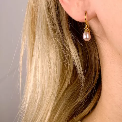 6-6,5 mm pärla örhängen i förgyllt silver