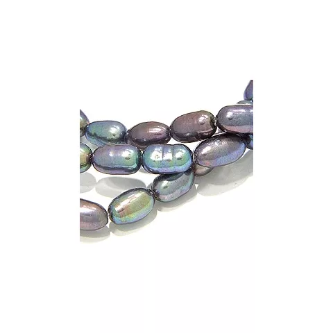 3-raders pärlhalsband med sötvattenspärlor.