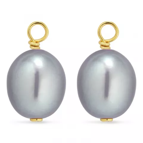 7-7,5 mm pärla hängen till örhängen i förgyllt silver