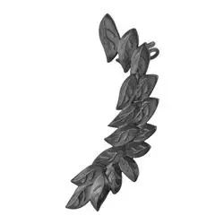 Maria Zabel ear cuff i svart rhodinerat silver