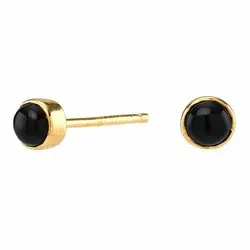 NORDAHL ANDERSEN Sweets sort örhängen i förgyllt silver sort onyx