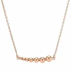 NORDAHL ANDERSEN Beads halskedja med berlocker i rosabelagt silver