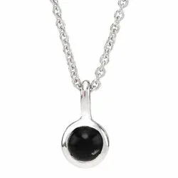 NORDAHL ANDERSEN Sweets onyx hängen med halskedja i silver sort onyx